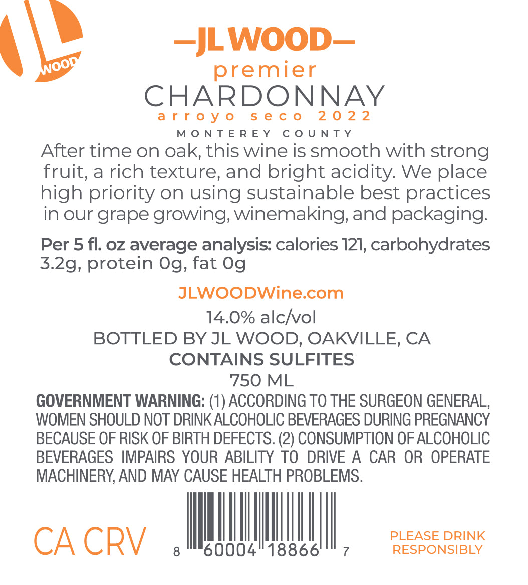 Premier Chardonnay Arroyo Seco 2022 14.0% ALC/VOL