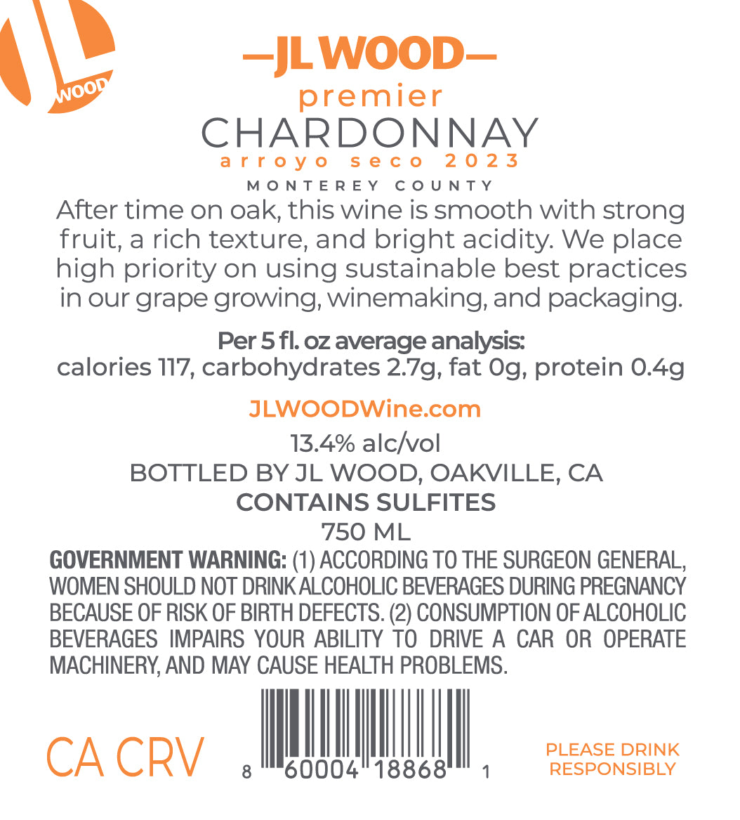 Premier Chardonnay Arroyo Seco 2023 13.4% ALC/VOL